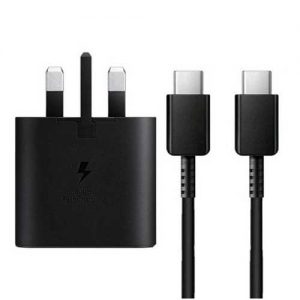 آداپتور سامسونگ 25 واتی با کابل تایپ سی ا Samsung Travel Adapter 25W With USB-C Cable