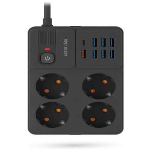 چند راهی هوشمند و شارژر گرین لاین Power Socket 7 USB-A Port & 1 PD Port 3250W