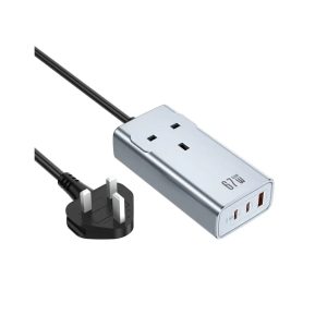 چند راهی برق وشارژر67 وات گرین لاین green lion 67WT gan premium ac socket