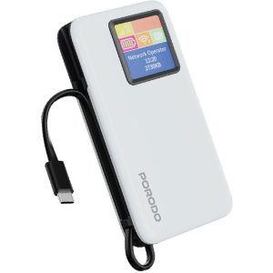 مودم جیبی Porodo 4G LTE & Wi-Fi 6 PB087 با پاوربانک 10000mAh Porodo 4G LTE | WiFi 6 Pocket Router with 10000mAh Power Bank