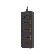 چند راهی برق  هوشمند و شارژر پرودو  مدل  porodo blue 6 ac  dual switch power strip fwch033