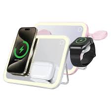 شارژ وایرلس رومیزی پرودو مدل  porodo multi device wireless charging mirror lfst108