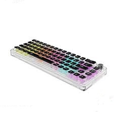 کیبورد گیمینگ  شیشه ای porodo gaming pudding keycaps tramsparent mechanical  keybord pdx223