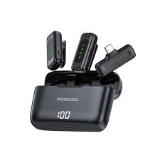 میکروفن دوگانه پرودو با جعبه شارژPorodo Lavalier Double Microphone PD-LDMCLA