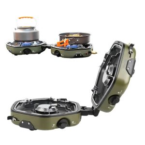 اجاق گاز دوقولو تاشو کمپینگ گرین لاین Green Lion Twin Flame Foldable Camping Stove