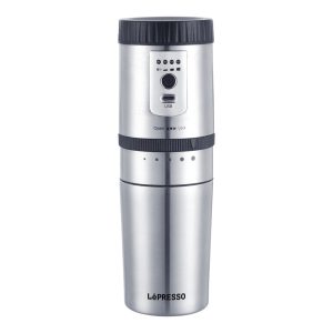 قهوه ساز و آسیاب قهوه لپرسو LePresso Portable Mug Burr Grinder Coffee Maker LPGCMSM