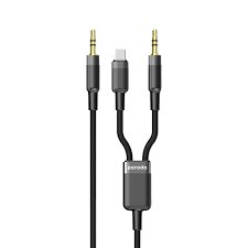 کابل 3 در 1 تایپ سی لایتنینگ و AUX پرودو مدل  Porodo Multi-Device AUX 3.5mm|Lightning Cable(4ft/1.2m) PD-AUX2LC-BK