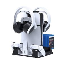 خنک کننده پلی استیشن 5 و شارژر دسته گرین لاین Green Lion PS5 Cooling Stand Charging Station GPX380