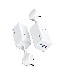 چند راهی هوشمند پاورولوژی  Powerology 65W Power Strip With Dual Power Sockets PWPS65W-WH