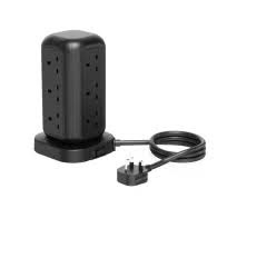 چند راهی برق و شارژر پاورولوژی Powerology 12 Socket GaN Tower Hub PWCUQC025