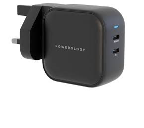 شارژر دیواری پاورولوژی مدل  Powerology Dual Port World Travel Kit Charging Adapter PWCUQC007