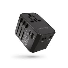 چندراهی و تبدیل 1تایپ سی و3یو اس بی و1سوکت برق45وات پاورولوژی Powerology Universal Charger with Triple USB-A Ports P45PDUTVBK