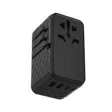 تبدیل برق و شارژر دیواری  پاورولوژی مدل  Powerology Universal Adapter140W X2Type C port and X2 USB A 15W port P140WPDBK
