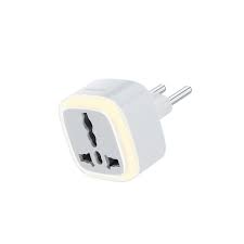 تبدیل برق با نور ال ای دی گرین لاین Green Lion Universal Plug With LED Light EU