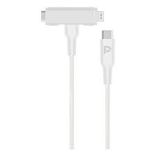 کابل پاورولوژی   Powerology MFI Braided Type-C to Type-C and Lightning 2in1 C94 Cable