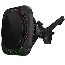 هولدر و شارژر بی سیم مگنتی داخل خودرو 15 وات همراه با شارژر فندکی پاورولوژی  Powerology MagSafe Fast Charger Qi2 Standard 15W iPh15 P15WMCPS