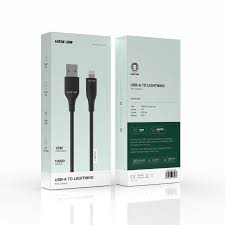 کابل تبدیل باﻓﺘﻪ ﺷﺪە USB-A به Lightning گرین لاینGreen Lion USB-A To Lightning PVC Cable