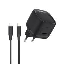 شارژر دیواری گرین لاین PD 20W توان 20 وات با کابل لایتنینگ Green Lion PD 20W USB-C Wall Charger With Lightning Cable GNPD20ECLWCBK