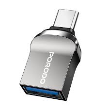 مبدل و او تی جی USB A به تایپ سی پرودو Porodo USB-C OTG Adapter Zinc Alloy PD-CBL0023