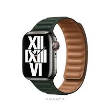 بند ساعت اپل واچ چرمی گرین لاینGreen Lion Leather Link Watch Strap For iWatch